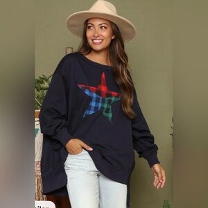 NWOT FANTASTIC FAWN STAR SWEATSHIRT